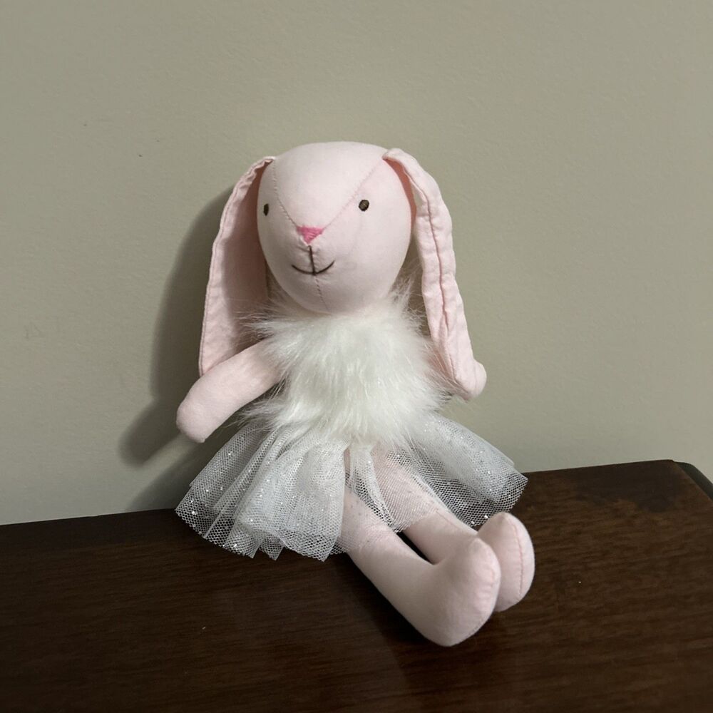 Stephan Baby SB Darling Dolls Collection Pink Rabbit Tutu Plush Lovey 11"